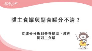 貓主食罐怎麼挑？從成分標示到餵食量計算幫家長守護貓咪健康