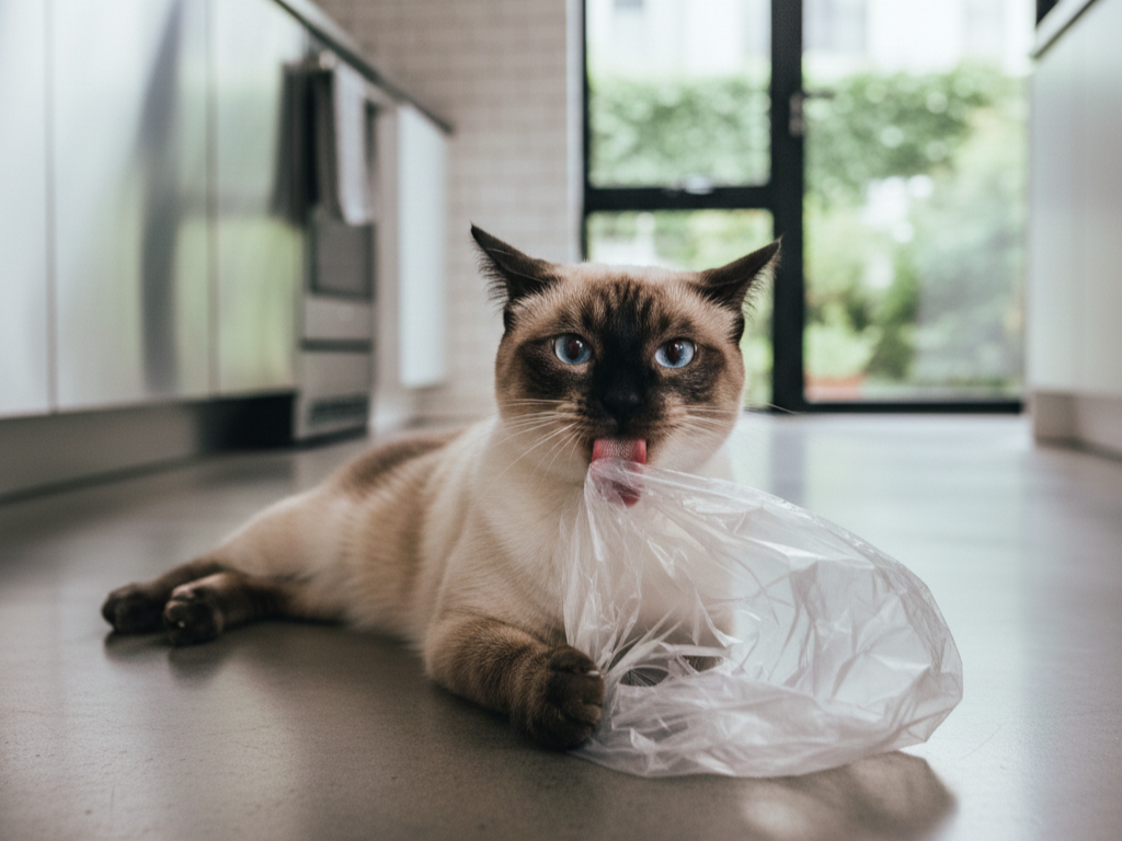 why is my cat licking everything